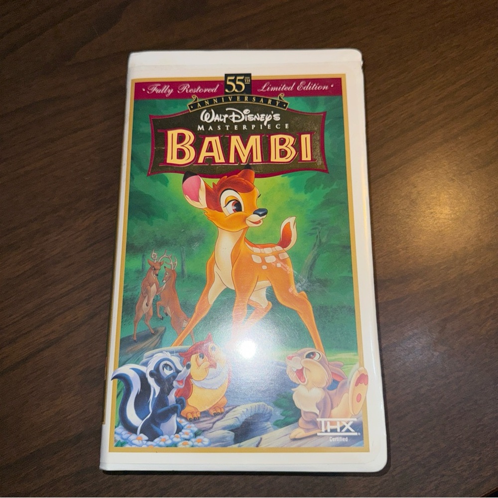 Vintage Bambi 55th Anniversary Fully Restored Limited Edition VHS Stock No. 9505